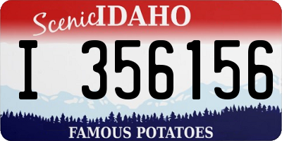 ID license plate I356156