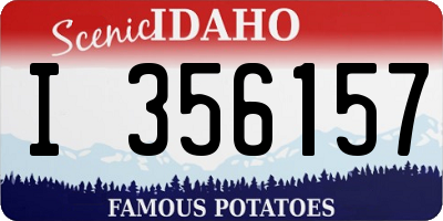 ID license plate I356157