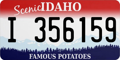 ID license plate I356159