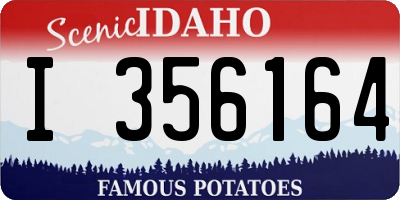 ID license plate I356164