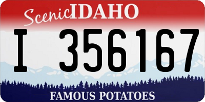 ID license plate I356167