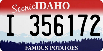 ID license plate I356172