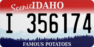 ID license plate I356174