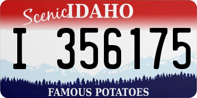 ID license plate I356175