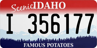 ID license plate I356177