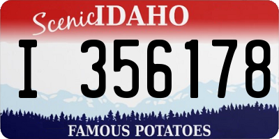 ID license plate I356178