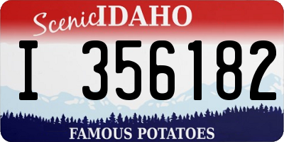 ID license plate I356182