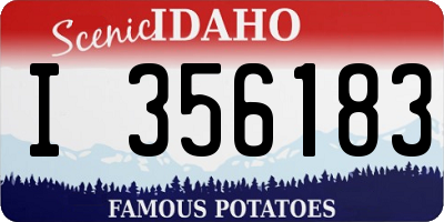 ID license plate I356183