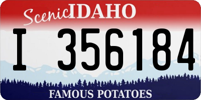 ID license plate I356184