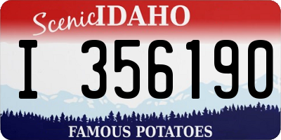 ID license plate I356190