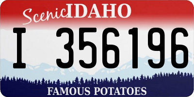 ID license plate I356196