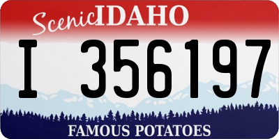 ID license plate I356197
