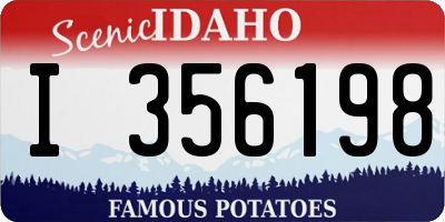 ID license plate I356198