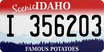 ID license plate I356203