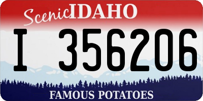 ID license plate I356206