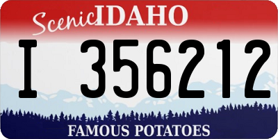ID license plate I356212