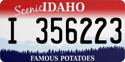 ID license plate I356223