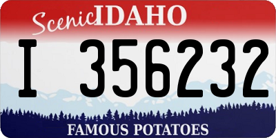 ID license plate I356232