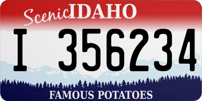 ID license plate I356234