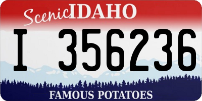 ID license plate I356236