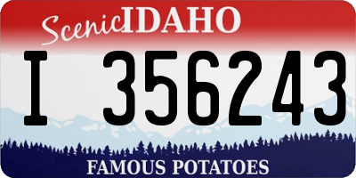 ID license plate I356243