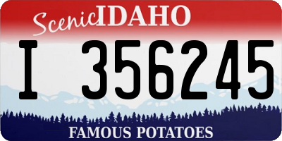 ID license plate I356245