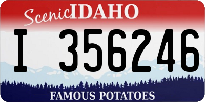 ID license plate I356246