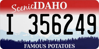 ID license plate I356249