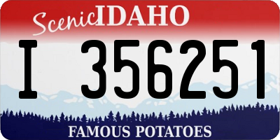 ID license plate I356251