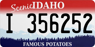 ID license plate I356252