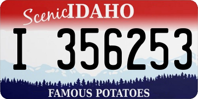 ID license plate I356253