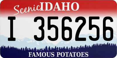 ID license plate I356256