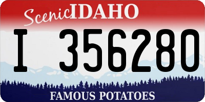 ID license plate I356280