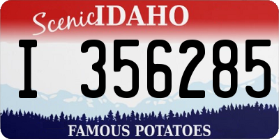 ID license plate I356285