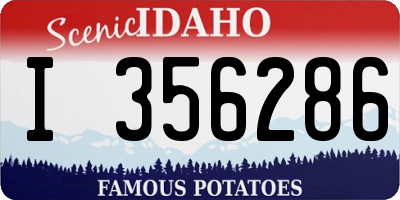 ID license plate I356286