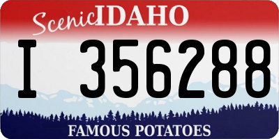ID license plate I356288