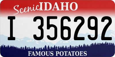 ID license plate I356292
