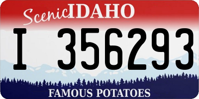 ID license plate I356293