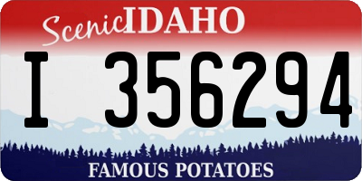 ID license plate I356294