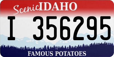 ID license plate I356295