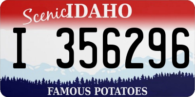 ID license plate I356296