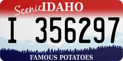 ID license plate I356297