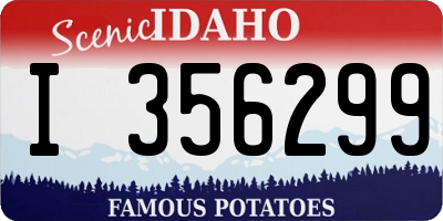 ID license plate I356299