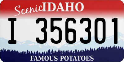 ID license plate I356301
