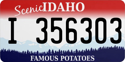 ID license plate I356303