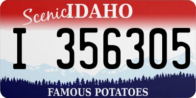 ID license plate I356305