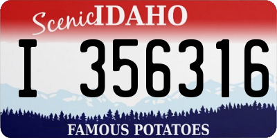 ID license plate I356316