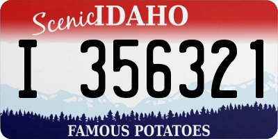ID license plate I356321