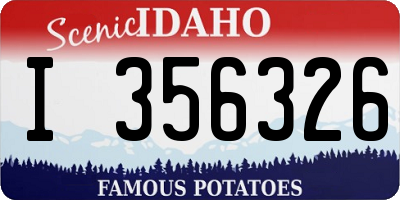 ID license plate I356326