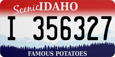 ID license plate I356327